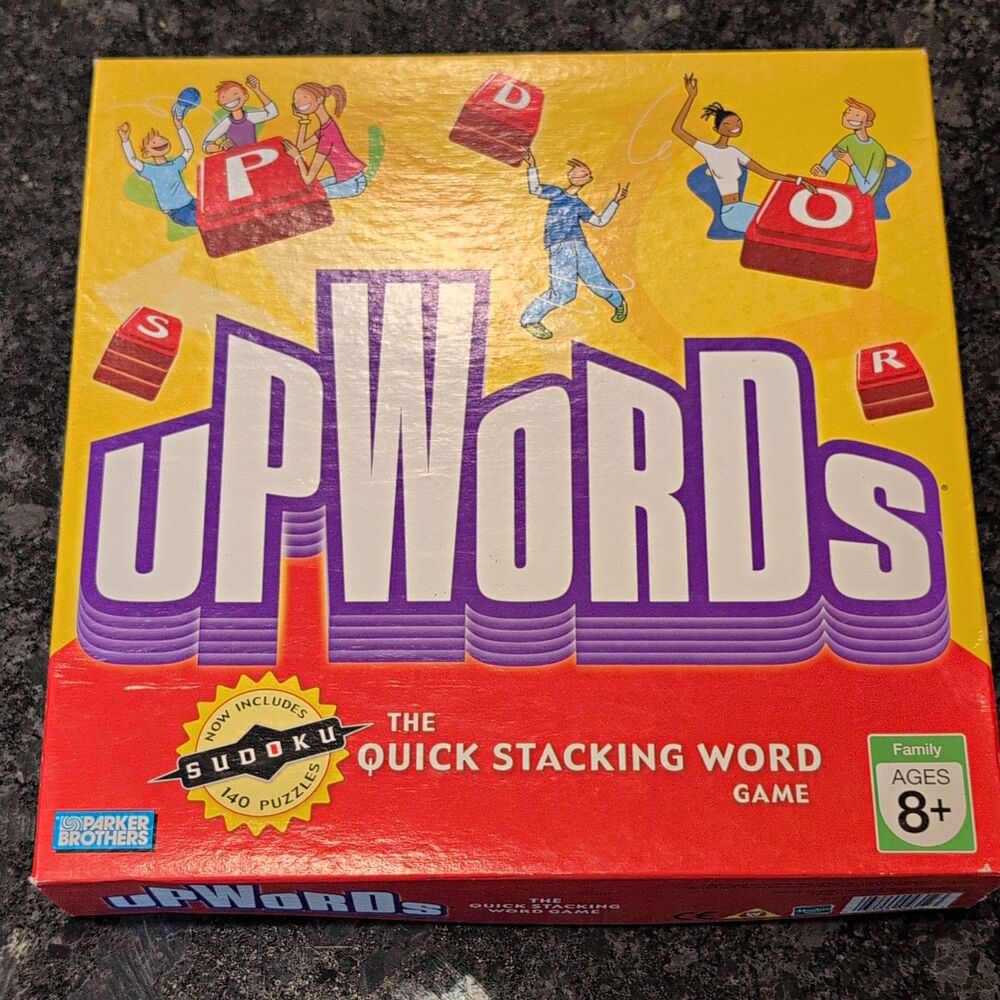 Parker Brothers UpWords Quick Stacking Word Game w/ Sudoku 2006 Complete